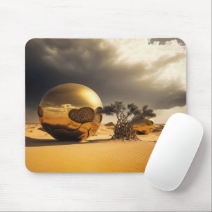 Goldene Kugeln im Wüstensturm Mousepad
