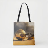 Goldene Kugeln im Wüstensturm Tasche (Vorderseite)