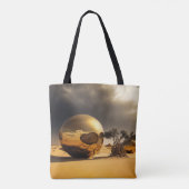Goldene Kugeln im Wüstensturm Tasche (Rückseite)