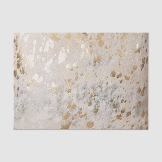Goldene Kuhleder-Druck-Metallfolie Seidenpapier (Vorderseite)