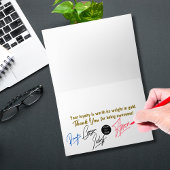 Goldene Kundenbewertung Dankeskarte