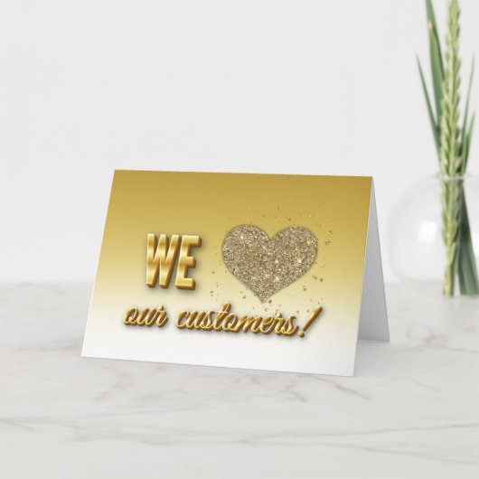 Goldene Kundenbewertung Dankeskarte (Vorderseite)