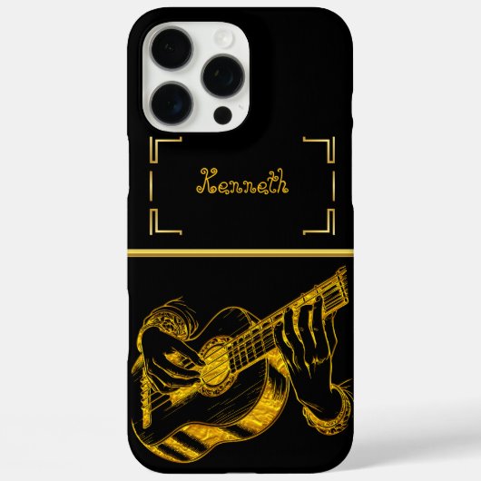 Goldene Kunst der Gitarre Schönheit Case-Mate iPhone Hülle (Rückseite)