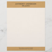 Goldene Kunstleder-Textur-Design Briefbogen (Vorderseite)