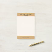 Goldene Kunstleder-Textur-Design Post-it Klebezettel (Auf Schreibtisch)