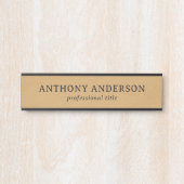 Goldene Kunstleder-Textur-Design Türschild (Vorderseite )