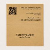 Goldene Kunstleder-Textur-Design Visitenkarten (Außenseite Aufgefaltet)