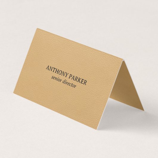 Goldene Kunstleder-Textur-Design Visitenkarten (Vorderseite)