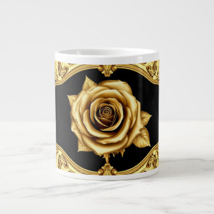 Goldene künstlerische Rose Design mit Verzierten D Jumbo-Tasse