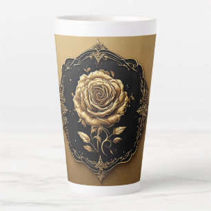 Goldene künstlerische Rose Design mit Verzierten D Milchtasse