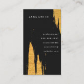 Goldene künstlerische Zeichen Visitenkarte (Vorderseite)