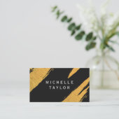 Goldene künstlerische Zeichen Visitenkarte (Stehend Vorderseite)