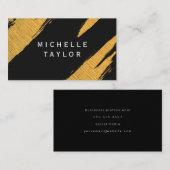Goldene künstlerische Zeichen Visitenkarte (Vorne/Hinten)