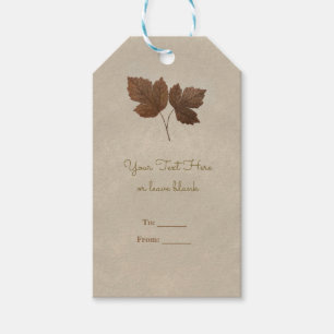 Goldene Kupfer Herbst Blätter Elegante Benutzerdef Geschenkanhänger