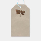 Goldene Kupfer-Herbstlaube Elegantes, benutzerdefi Geschenkanhänger (Rückseite)