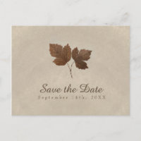 Goldene Kupfer-Herbstlaube Save the Date