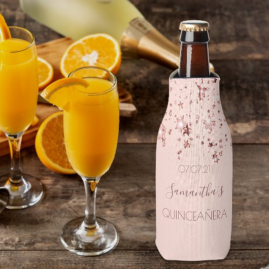 Goldene Kupfersterne aus Quinceanera-Rose Tropfen  Flaschenkühler