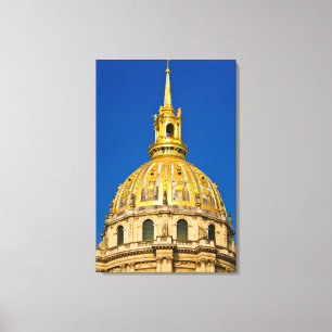 Goldene Kuppel der Kapelle, Paris, Frankreich Leinwanddruck