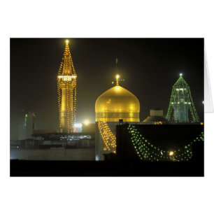 Goldene Kuppel des Imam Reza-Schrein-Komplexes bei