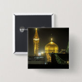 Goldene Kuppel des Imam Reza Shrine Komplexes Button (Vorne & Hinten)
