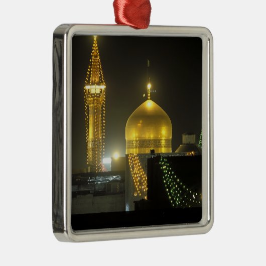 Goldene Kuppel des Imam Reza Shrine Komplexes Ornament Aus Metall (Rechts)