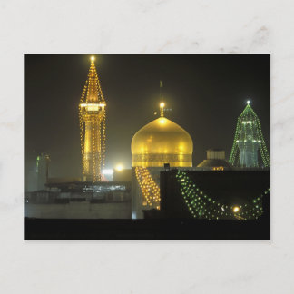Goldene Kuppel des Komplexes Imam Reza Shrine Postkarte