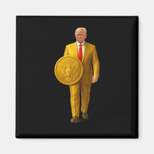 Goldene Kuppel Trump Große amerikanische Karte Pat Magnet
