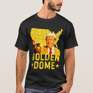 Goldene Kuppel Trump Große amerikanische Karte Pat T-Shirt