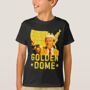 Goldene Kuppel Trump Große amerikanische Karte Pat T-Shirt