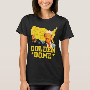Goldene Kuppel Trump Große amerikanische Karte Pat T-Shirt