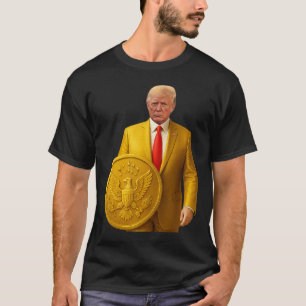 Goldene Kuppel Trump Große amerikanische Karte Pat T-Shirt