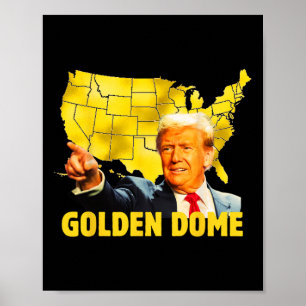 Goldene Kuppel Trump Große amerikanische patriotis Poster