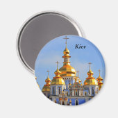 Goldene Kuppeln in der Kathedrale in Kiew, Kiew Magnet (Vorderseite/Rückseite)