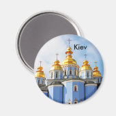 Goldene Kuppeln in der Kathedrale in Kiew, Kiew Magnet (Vorderseite/Rückseite)