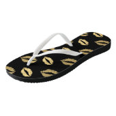 Goldene Küsse Badesandalen (Schrägansicht)