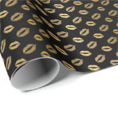 Goldene Küsse Geschenkpapier (Rolleneckpunkt)