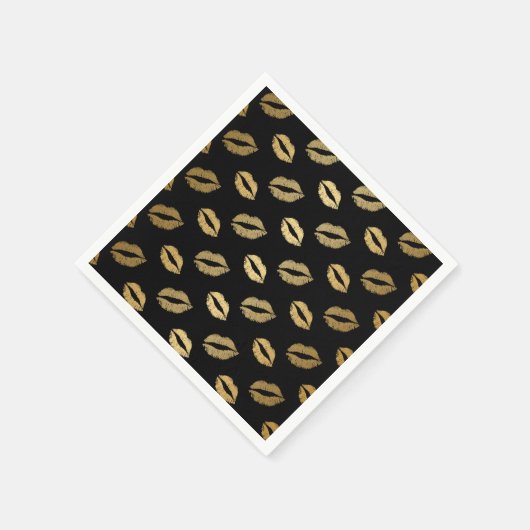 Goldene Küsse Serviette (Ecke)