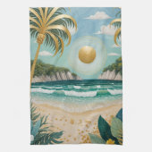 Goldene Küste Geschirrtuch (Vertikal)