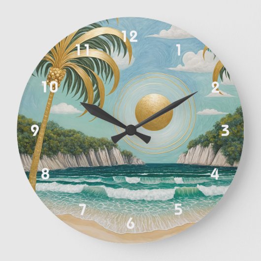 Goldene Küste Große Wanduhr (Vorderseite)