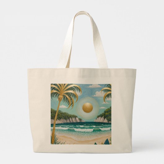 Goldene Küste Jumbo Stoffbeutel (Rückseite)