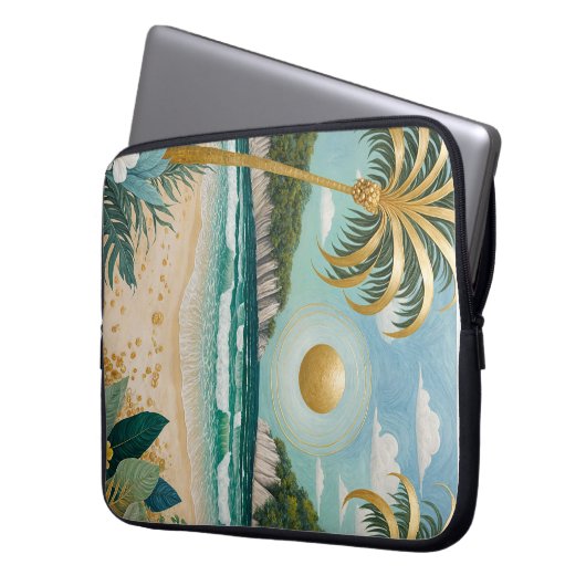 Goldene Küste Laptopschutzhülle (Vorderseite Links)