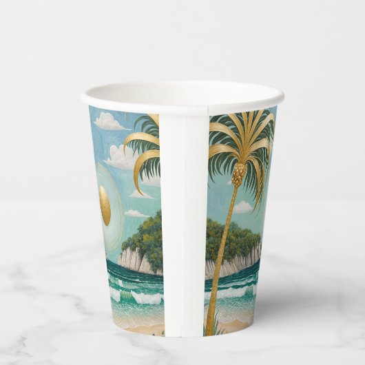 Goldene Küste Pappbecher (Rechts)