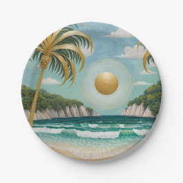 Goldene Küste Pappteller