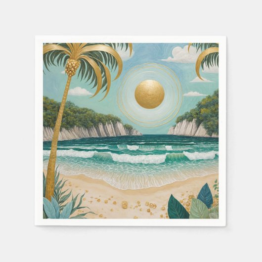 Goldene Küste Serviette (Vorderseite)