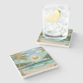 Goldene Küste Steinuntersetzer (Seitenansicht)