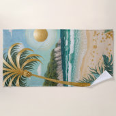 Goldene Küste Strandtuch (Vorderseite)