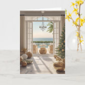 Goldene Küste Weihnachten Karte (Gelbe Blume)