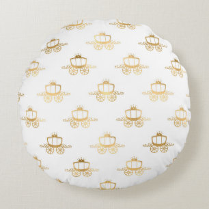 Goldene Kutschen Aschenputtel Prinzessin Royal Mag Rundes Kissen