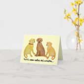 Goldene Labrador-Retriever erhalten wohle Karte (Gelbe Blume)