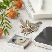 Goldene Labrador retriever-Fotografie Schlüsselanhänger (Seite)